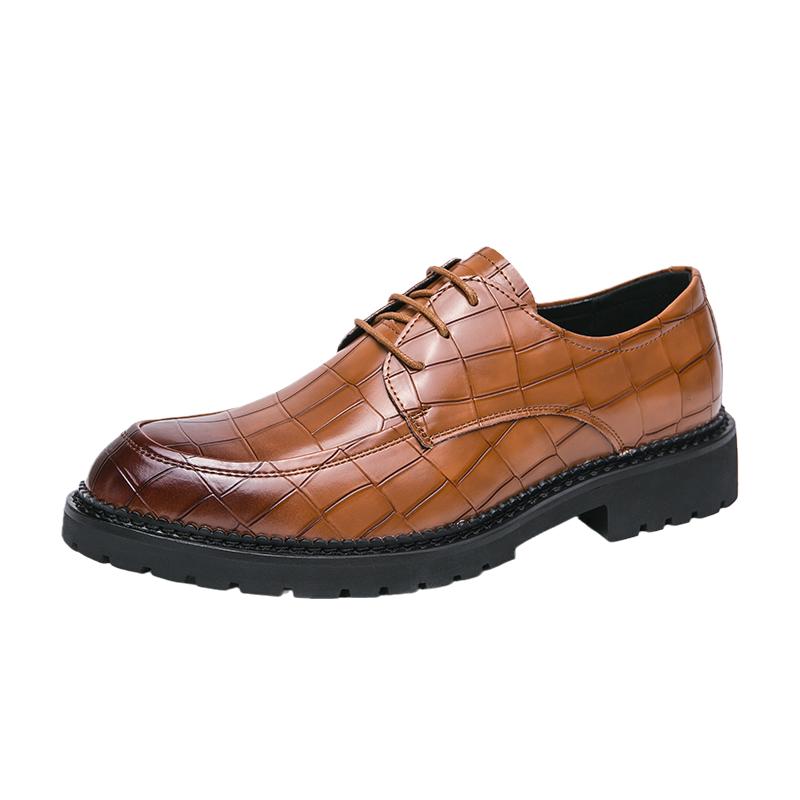 Fashion Men's Leather Shoes Designer Brand Party Nightclub Shoes Lace Up Casual Business Oxfords Point Toe Office Formal Fashion Trends