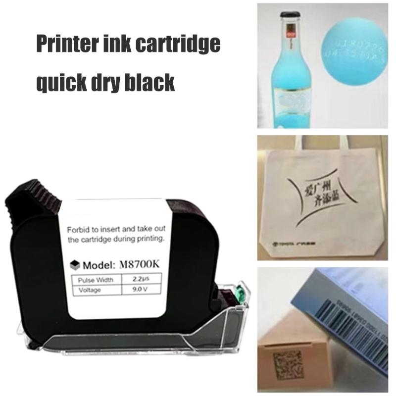M8700K Black Print Replacement Cartridge High Efficiency for Handheld Printers, Smooth and Bright Printing