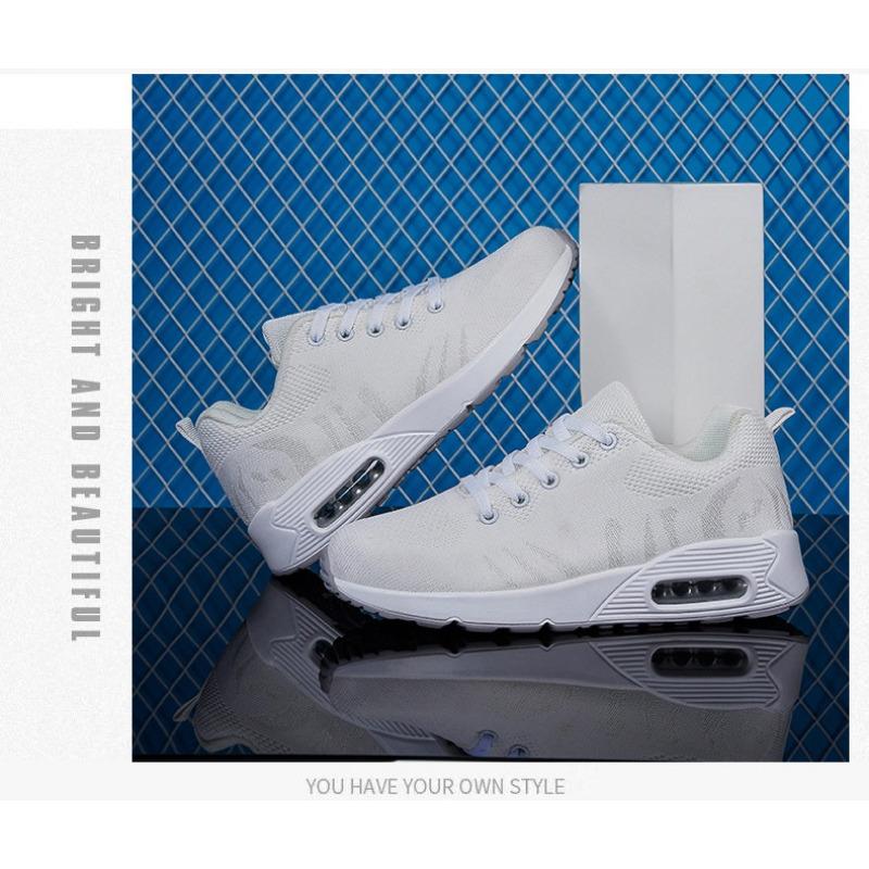 Весна Новые Дышащие Спортивные и Повседневные Туфли из Сетки Flyknit Корейское Издание — фото 12