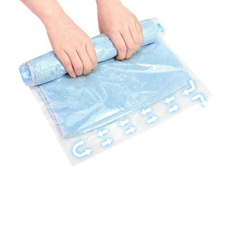 Portable Travel Vacuum Storage Bags Reusable Durable for Suitcase Clothes Tops Pants Space Saver