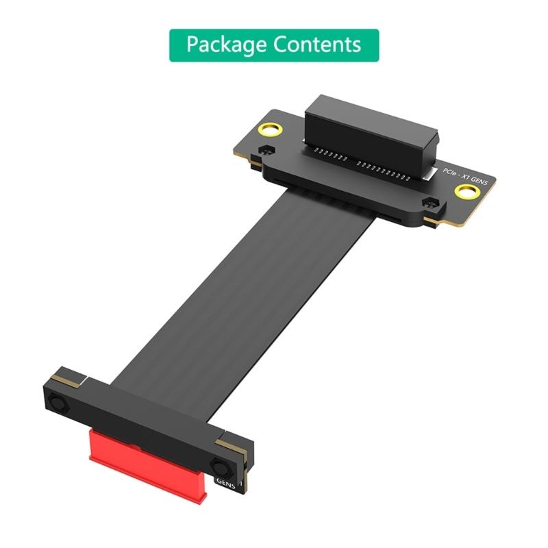 Double 90 Degree PCIe 5.0 Risers Cable with Fast speed 64Gb/s Bandwidth for Flexible GPU Networking Card Installation in 1U 2U Chassis