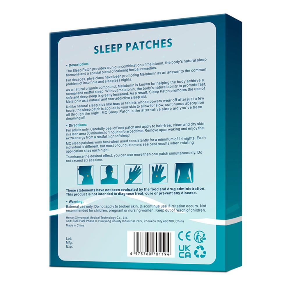 42 Pcs/box Sleep Patch Melatonin Quick Acting Ingredients Natural Deep Sleep Patches Home Sleep Aid Supplies