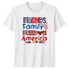 Friends Family Freedom America USA Patriotism Fourth of July Unisex Unisex Graphic
