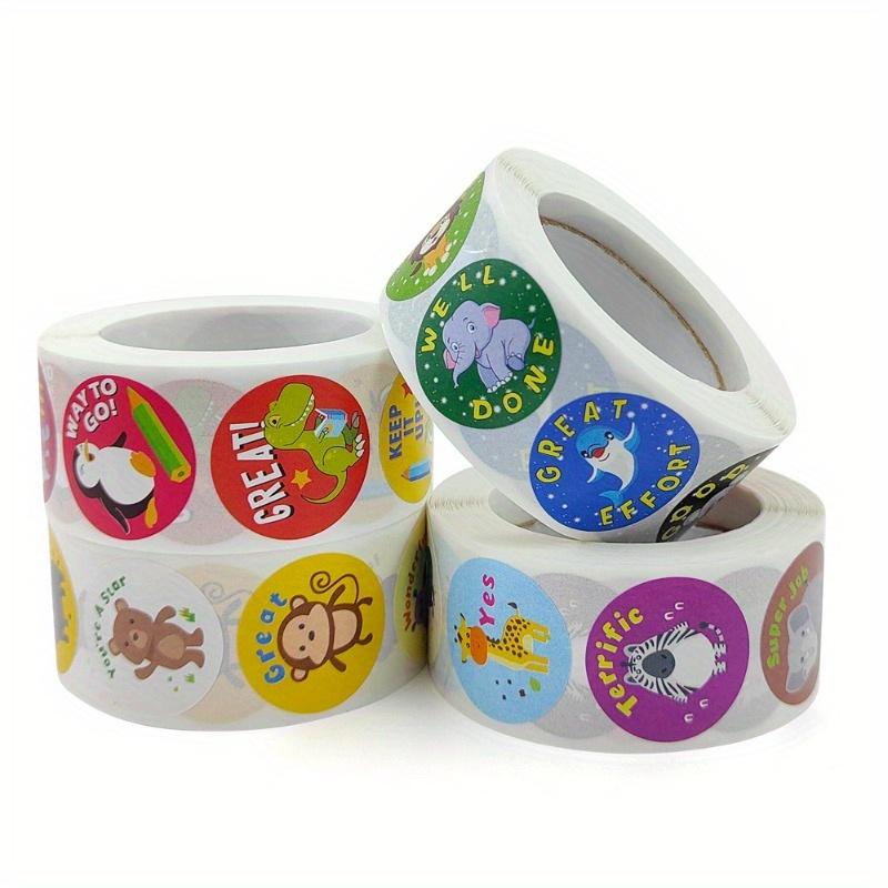 500pcs/roll Animal Stickers Vinyl Decals Laptops Water Bottles Scrapbooks DIY Crafts Decorative Stickers Reusable Fun Stickers