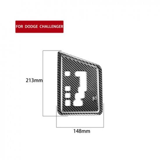 3Pcs Carbon Fiber Gear Shifter Panel Cover Trim For Dodge Challenger 2008-2014