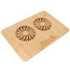 Bamboo Laptop Cooling Pad for Up To 17in Laptop Fast Cooling 2 Levels Adjustment Prevent Sliding
