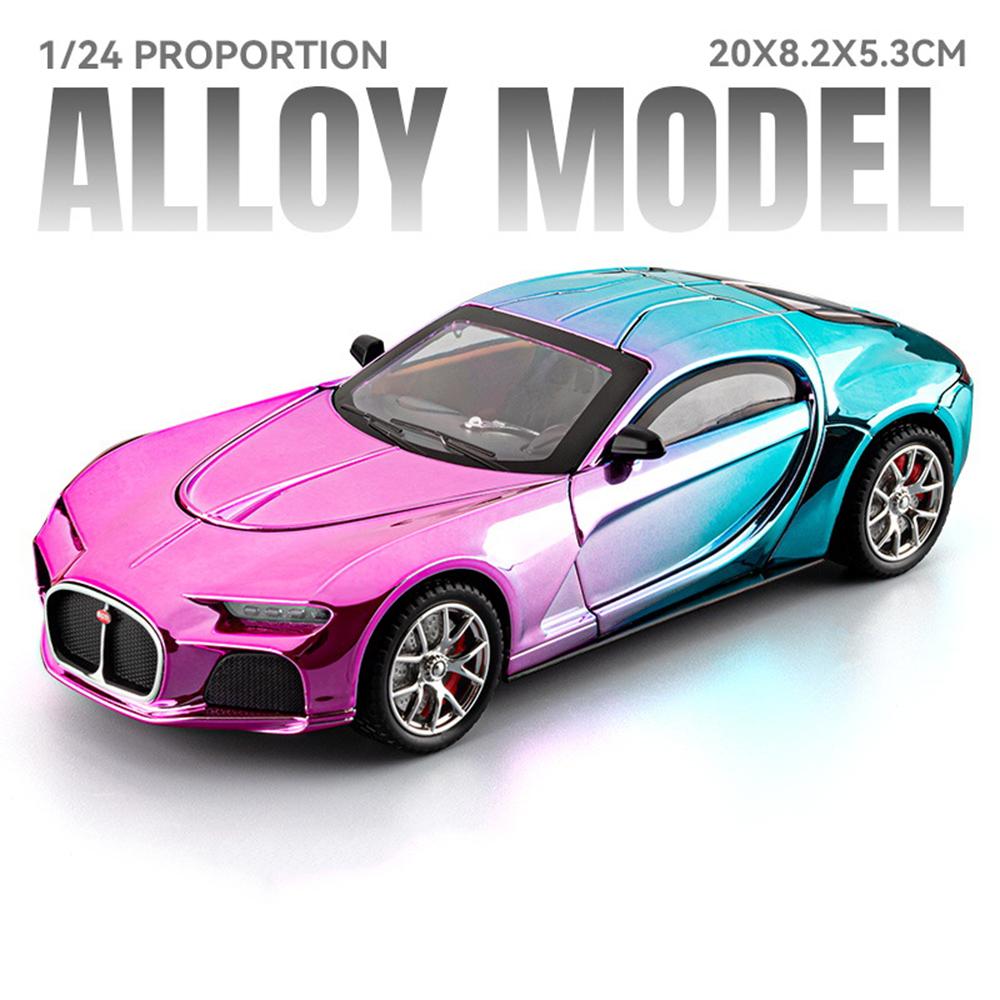 1:24 500K Atlantic Cars Toy Alloy Models with Light Sound Doors Opened Miniature Car Wheel Steering Vehicles Collect Souvenirs