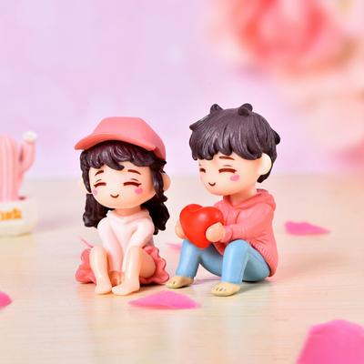 1 Pair Fairy Garden Bonsai Doll House Decoration Cute Figurines Couple Lover Mini Wedding Gift Miniature Landscape Ornaments