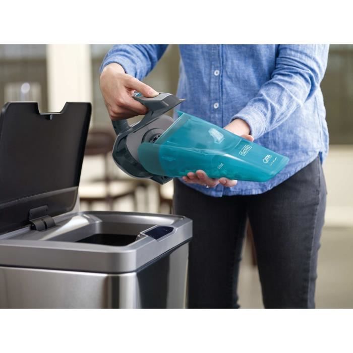 Aspirateur à main BLACK+DECKER WDA320J - Eau &amp; Poussière - 10.8V 2Ah - Embout spécial liquide inclus