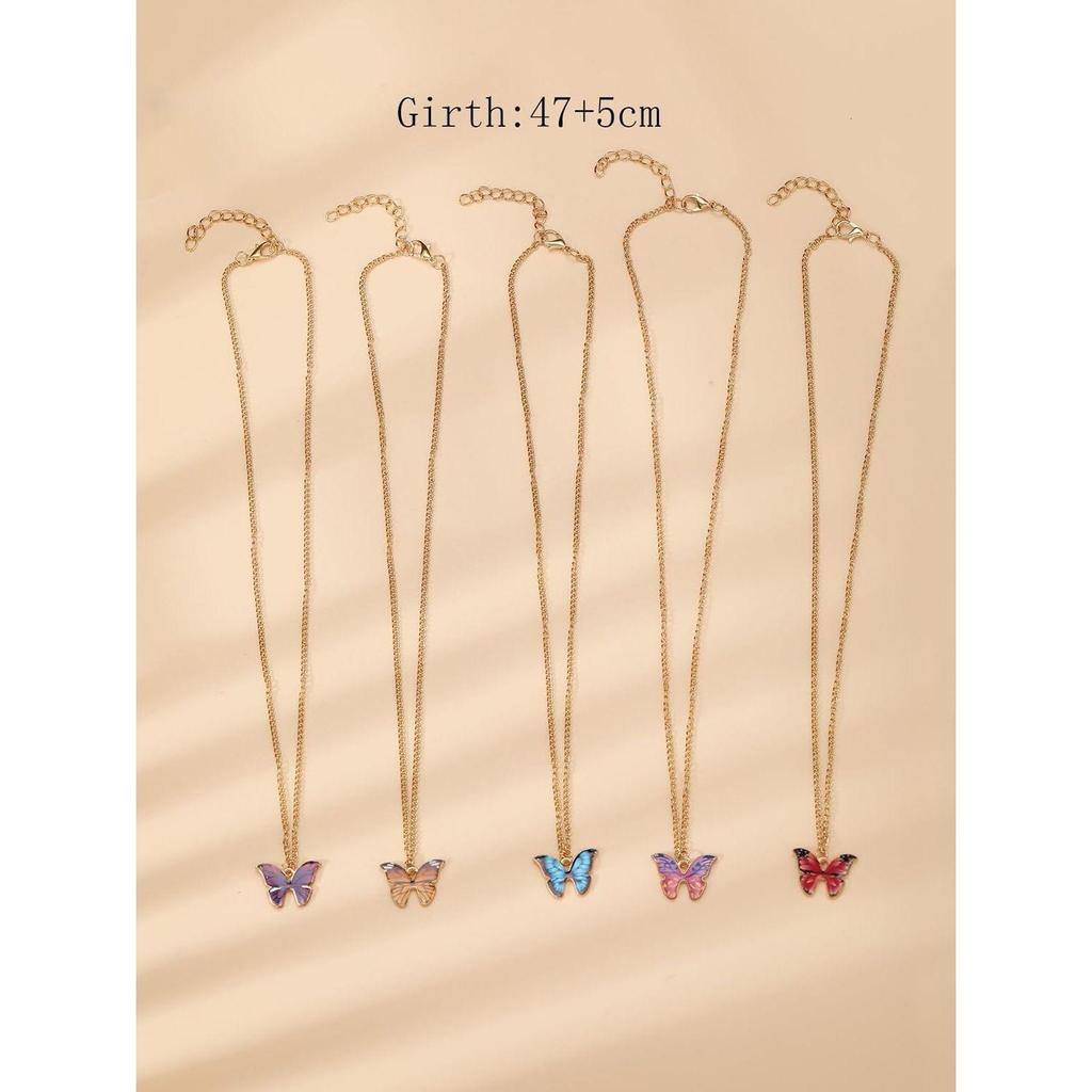 Fashion Latest Stylish Butterfly Jewellery Necklace Set for Women Pendant Necklace Gifts for Girls