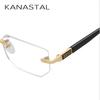 Men Blue Light Blocking Reading Glasses Women Dimond Cutting Rimless Eyeglasses Frame Anti Fatigue Hyperopia Presbyopic Eyewear