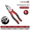 Multi-Functional Industrial-Grade Steel Wire Pliers: Diagonal Cutter, Needle Nose, and Labor-Saving Electrician Pliers with High Hardness