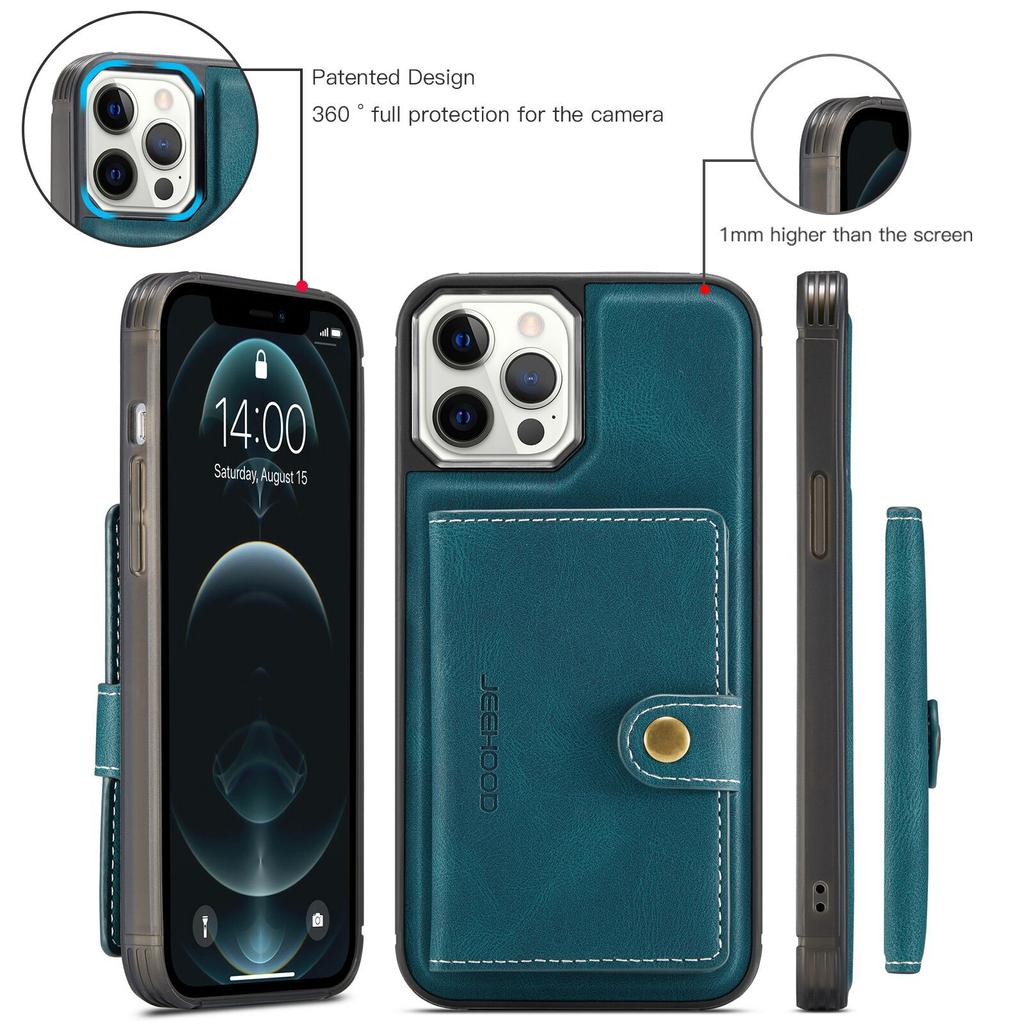 Applicable To iPhone12 Mobile Phone Case 11Pro Retro Magnetic Card Bag Wallet Protective Case 7plus Magnetic Split