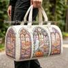 3D Gothic Buntglasdruck Halloween Sporttasche - Multifunktionale Reisetasche