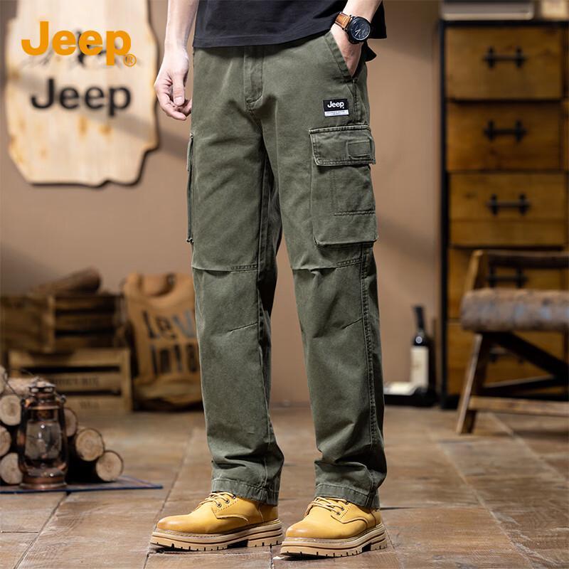 Мужские свободные прямые хлопковые брюки-карго JEEP M