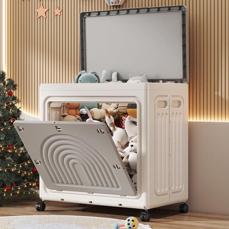 Foldable Storage Box for Clothes, Toys, and Quilts - Large Capacity, Flip-Top Organizer.