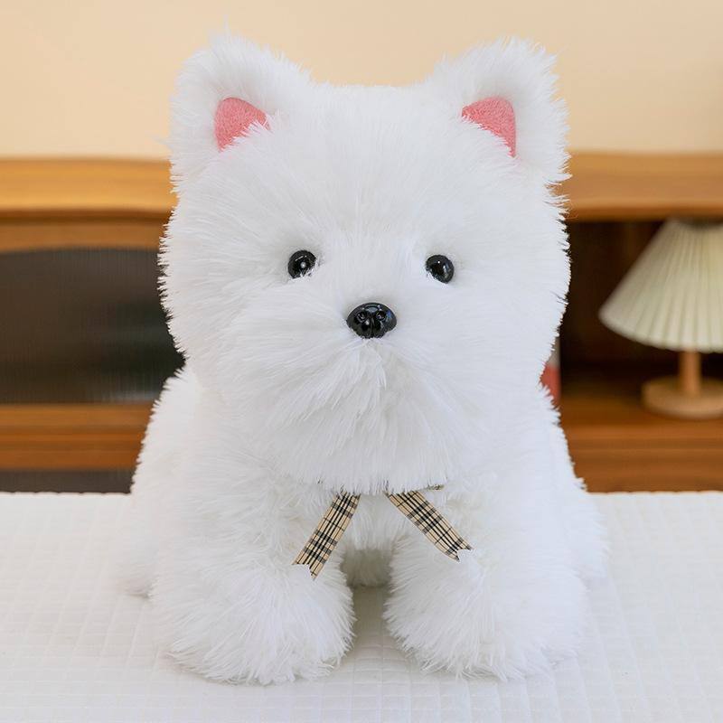 

Плюшевая игрушка Вест-хайленд, детская собака, кукла-собака, кукла для скретч-машины, украшение для дома 28cm【0.3kg】