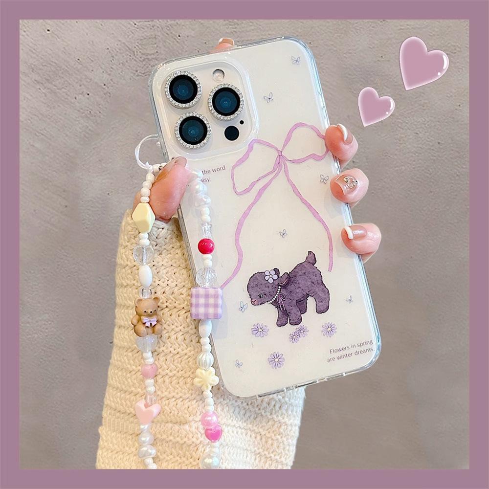 

Bow Lamb for IPhone16 Phone Case 14 for Apple 15pro Advanced Simple 12 Two-in-One Skin Feel For iPhone XSMAX