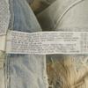 unused ZARA Vintage processed denim cargo pants 42 Ice blue Jeans Crush Women Used