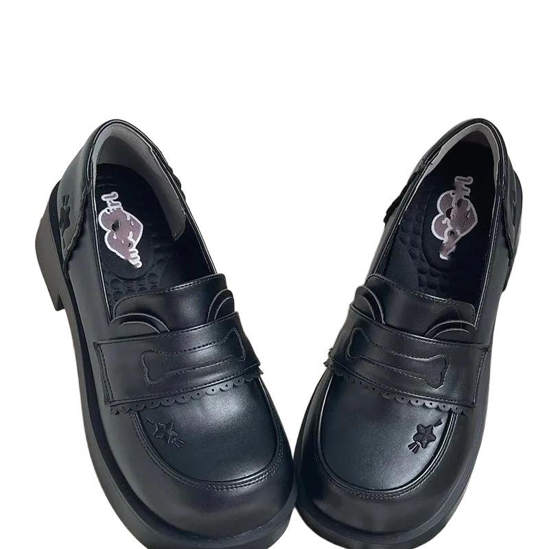 Fairy wind small leather shoes female niche design sense JK uniform loafers student platform heightening single shoes Mary Jane shoes