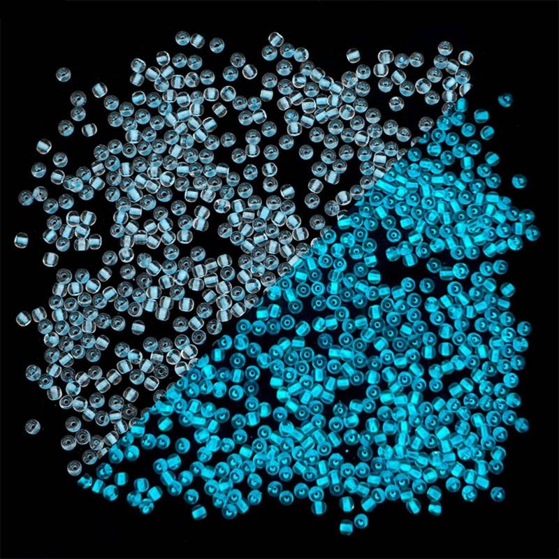660Pcs Luminous Bead Glow in The Dark UV Bead Color Changing Reactive for Pony Bead Acrylic Glowing Beads for DIY Bracel