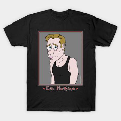 Asian Size Men Black Print T-shirt Eric Northman No-Cut Heat Transfer Print Cotton Tshirt