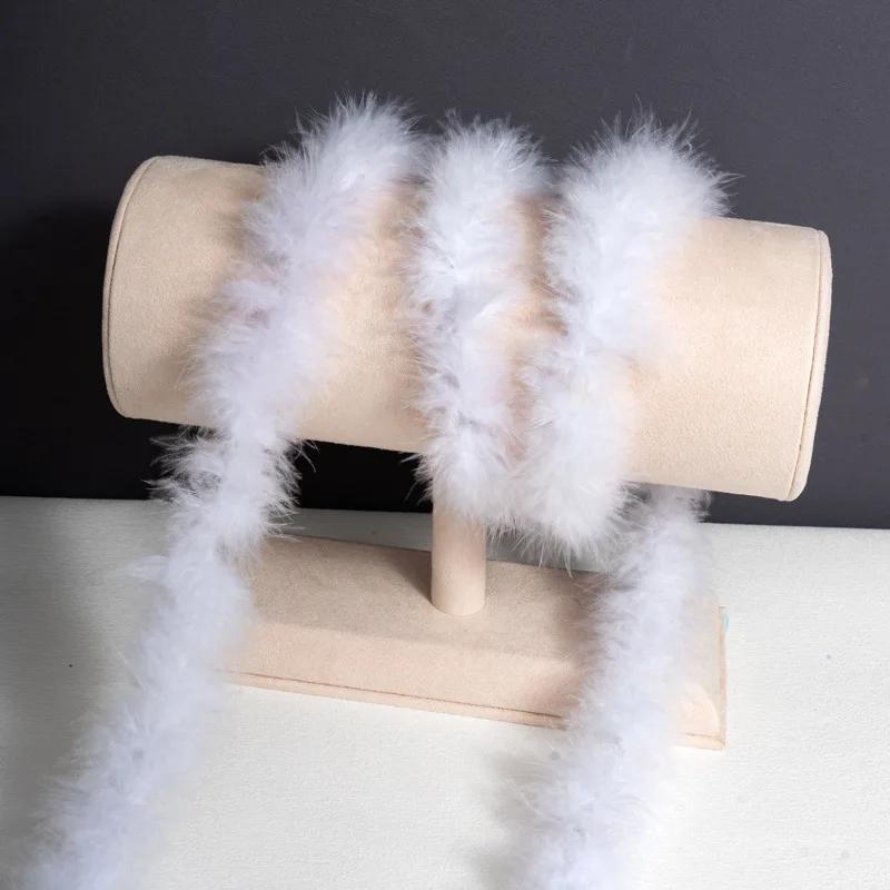 DIY 2M Fluffy Marabou Feather Boa Natural Turkey Feathers DIY Craft Sewing Trim Hat Costume Decor Home Wedding Party Accessories