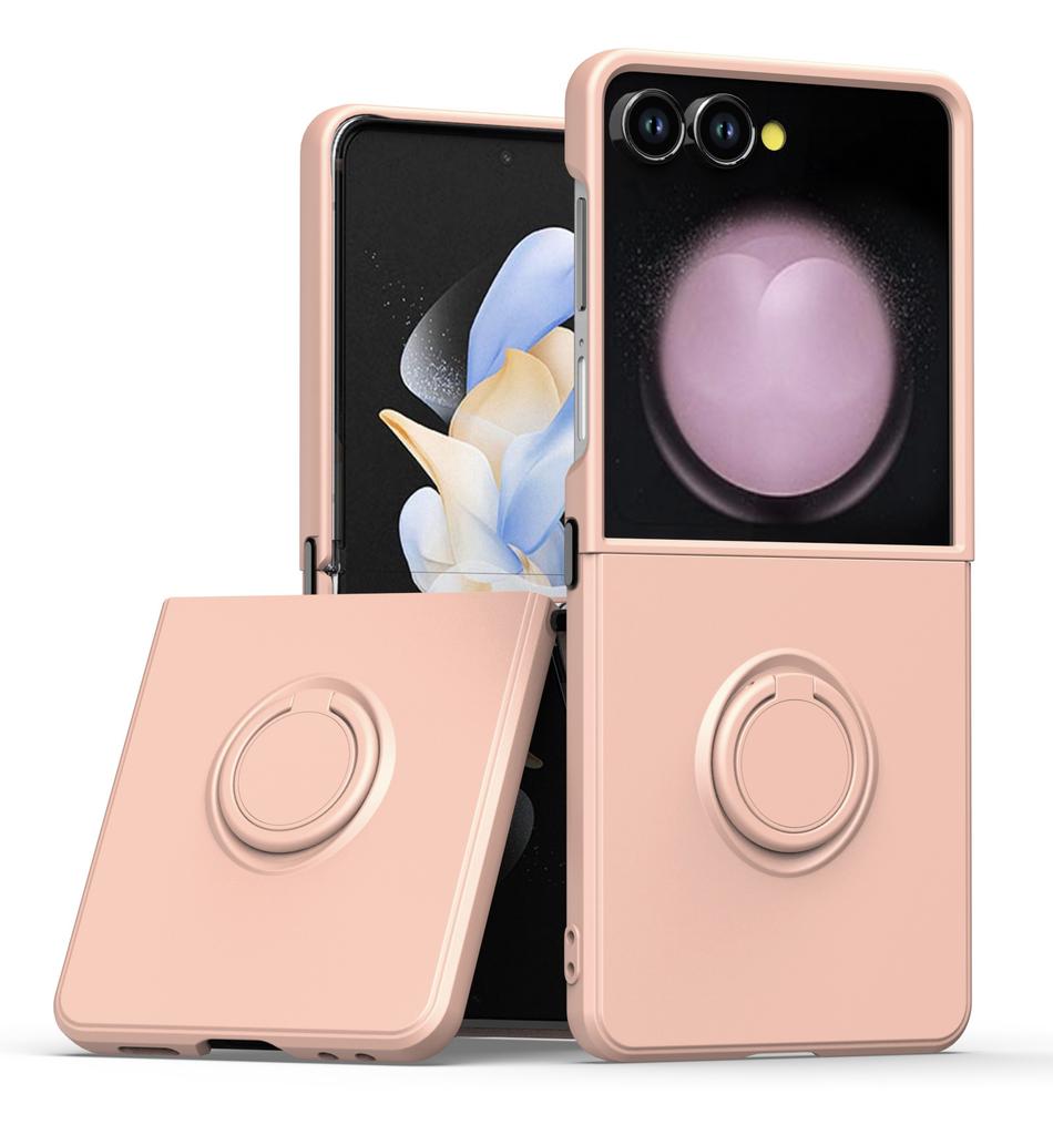 Applicable To Samsung Z FliP7 Liquid Folding Mobile Phone Case Z FliP6 Matte ZFliP5 Bracket Anti-drop Protective Case