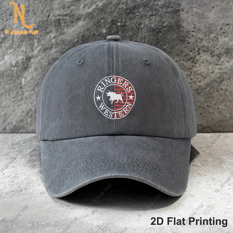 

Mens Womens Vintage RINGERS Print Adjustable Cap 6Panel Round Top Baseball Hat with Logo Appropriate for Any Season One Size