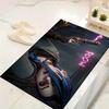 1Pc Powerful Neon Artwork Rug, Office Carpet Indoor Outdoor Doormat, Non-Slip, Comfortable, Living, Christmas Halloween,  Xmas Gift S1288