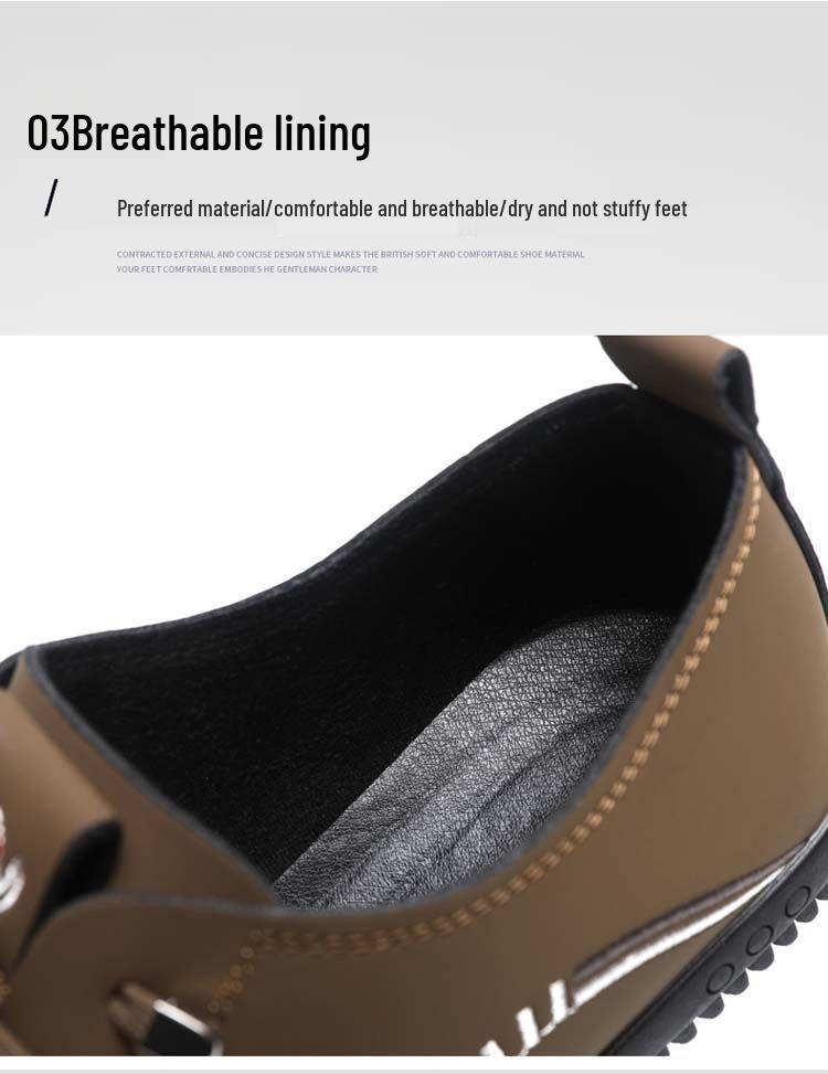 Men's Soft Sole Leather Loafers - 2025 Casual Business Slip-ons for Autumn & Spring