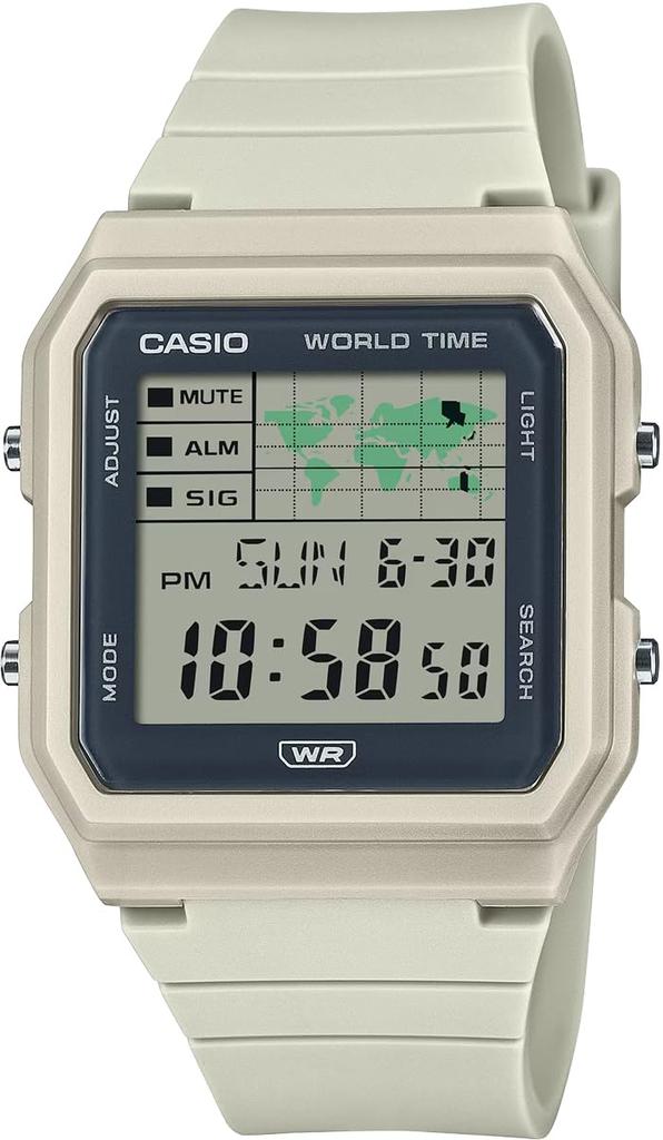 CASIO World Time Digital Unisex Watch LF-30W-8A Bio-based Plastic Band ivory overseas model