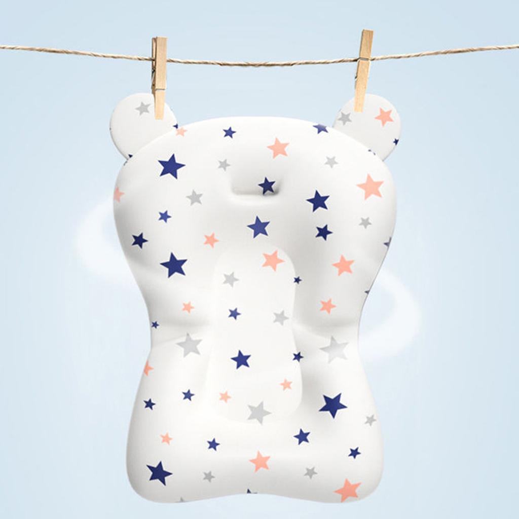 Baby Bath Suspension Pad Prevent Slip Soft Quick Dry Adjustable Lightweight Baby Bath Cushion Pad for Newborn Infant White