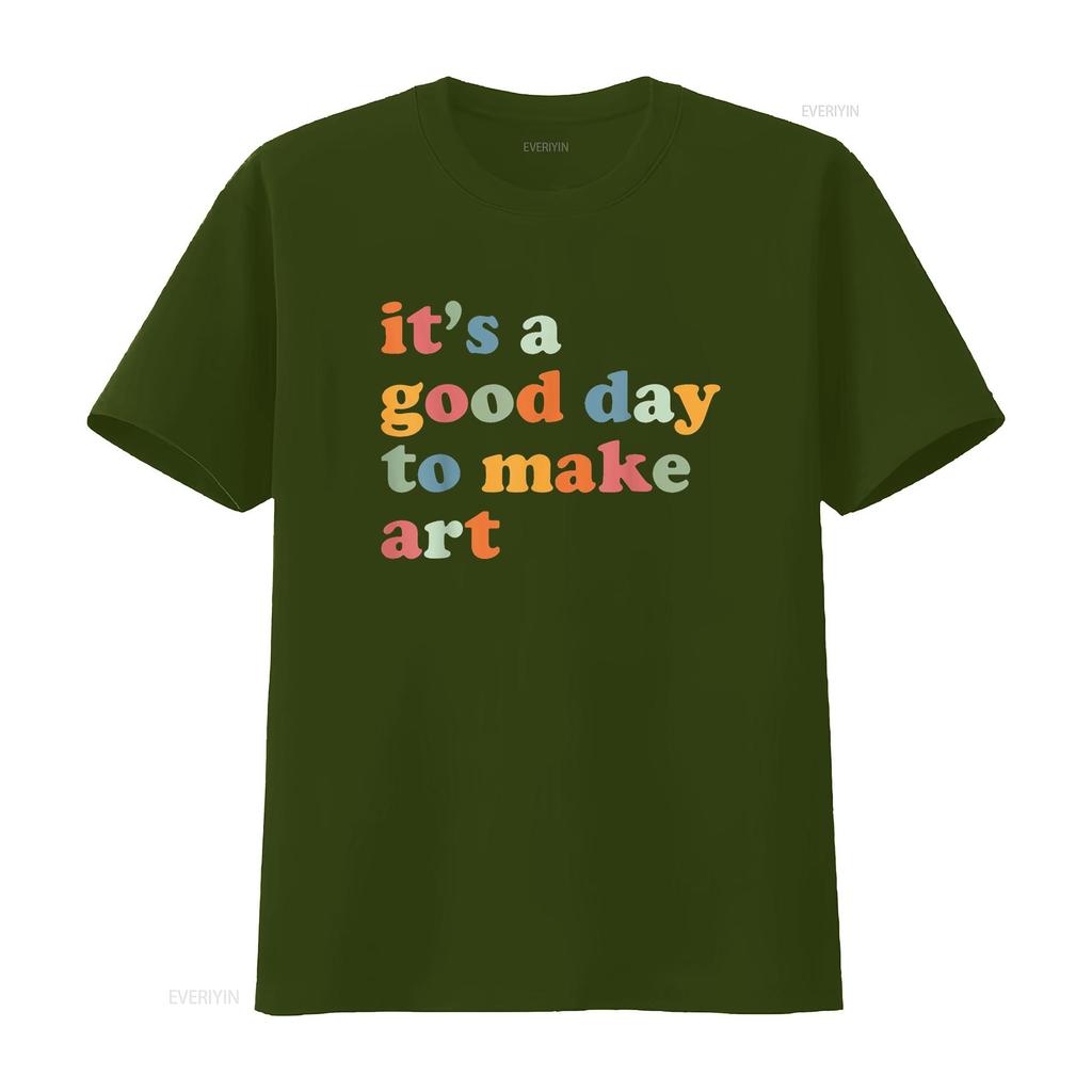 It s A Good Day To Make Some Art Artist Teacher T Shirt vintage Washed Comfortable Soft Casual Stylish Stretched Breathable