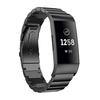 Luxury Metal Watch Strap Replacement with Folding Clasp for Fitbit Charge 4/3