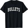 Bullets Mascot Vintage Athletic Sports Name Design T-Shirt