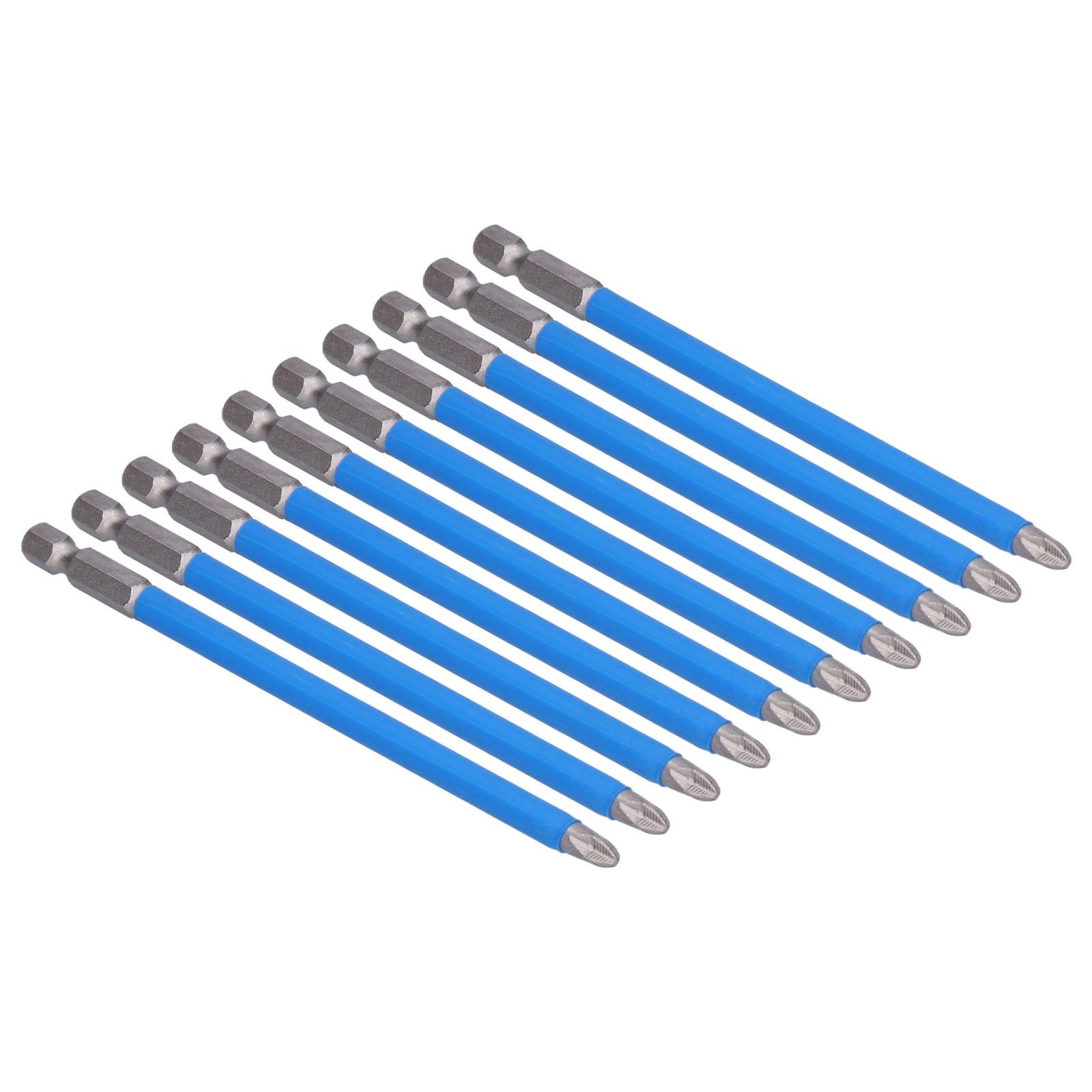 

10Pcs Batch Heads Impact Resistant Electric Magnetic Drill Screwdriver Bit Kit Repair Tools