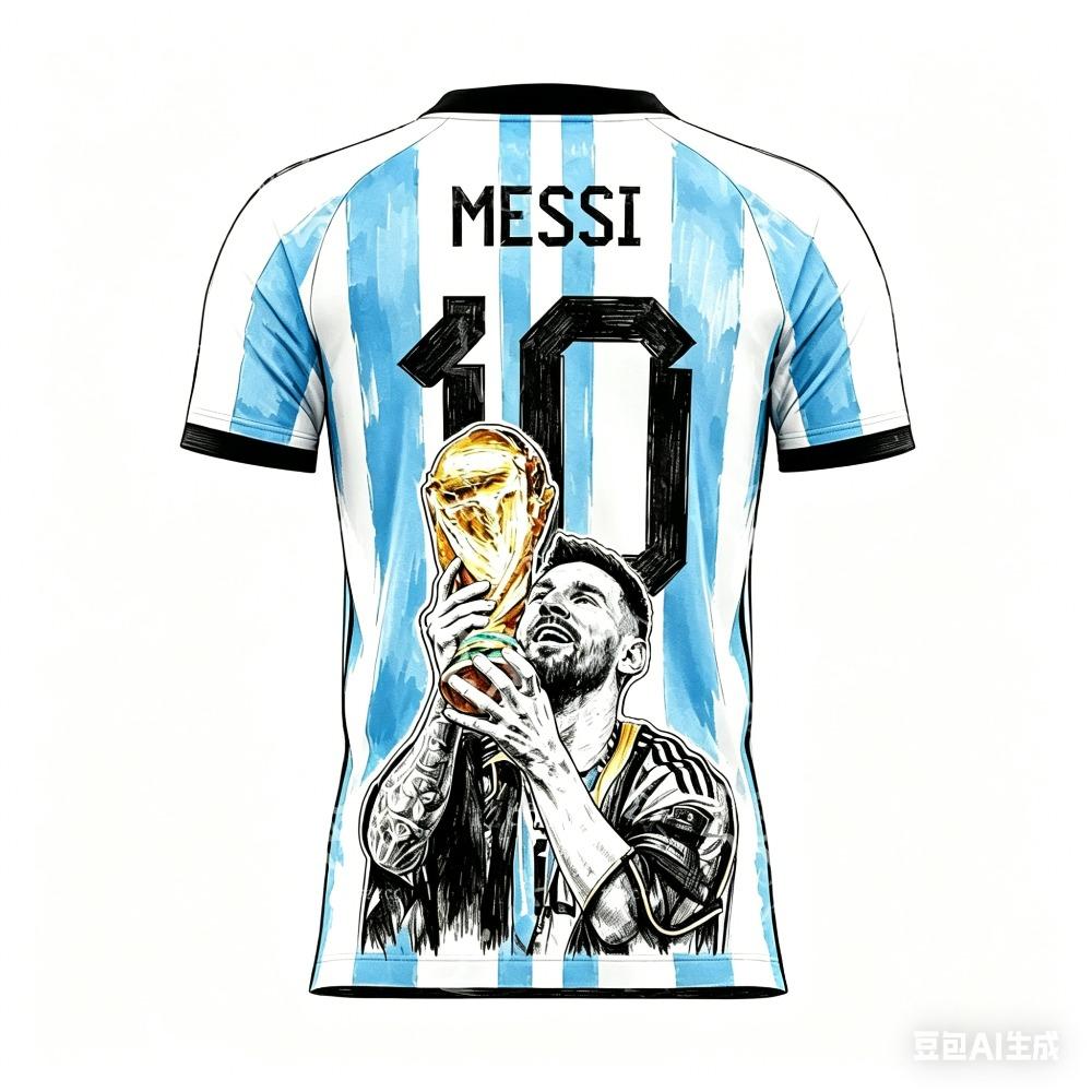 New Messi Summer 3D Printable Family Clothing Football Shirt T-shirt Is Loose and Comfortable Suitable for Daily Wear