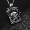 Rock Hip Hop Driedimensionaal Legering Schedel Roos Mannen Hanger Ketting