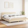 3140870 vidaXL Divan Bed with Mattress Cream 160x200 Cm Fabric