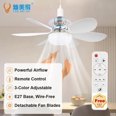 Ceiling Fan With Light Dimming E27 Ceiling Lamp Led Ceiling Lamp With Fan Ceiling Fan Lamp Electric Fan Night Light Bathroom Fan