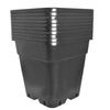 10 × 1 Gallon Square Black Nursery Pot Plastic Plant Flower Pots Re-ble