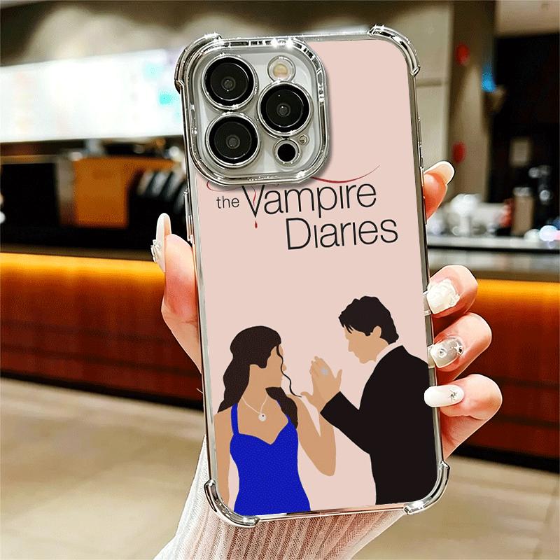 The Vampire Diaries Soft Phone Case For iPhone 15 16 17 Air 14 Pro Max 16E Plus 13 12 Mini Plating Anti-Fall Fundas