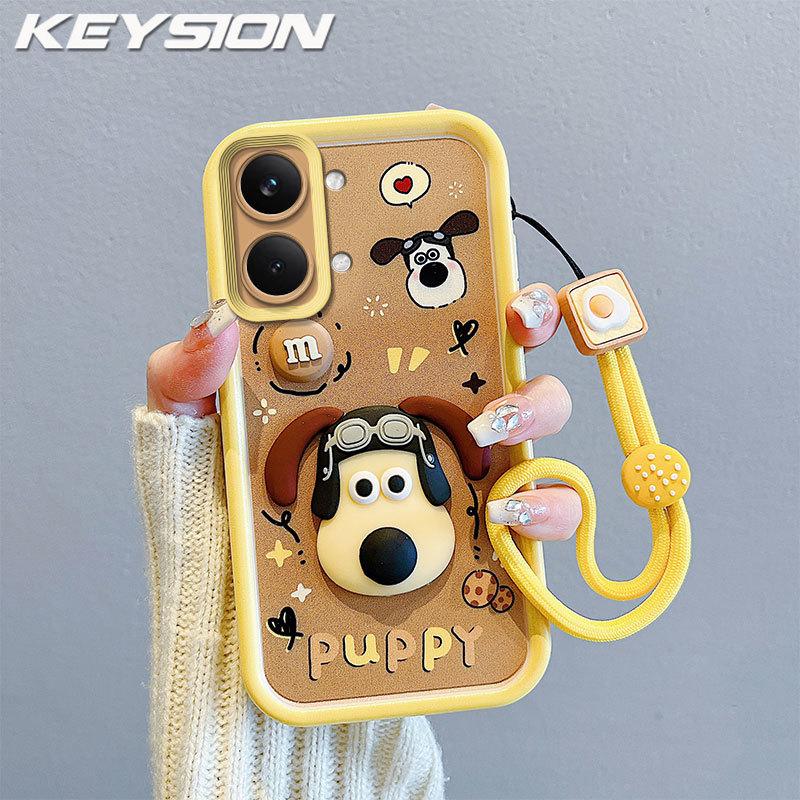 

KEYSION Shockproof Case for Xiaomi POCO X8 Pro Max with Lanyard Soft Silicone Cute 3D Cartoon Doll Phone Cover for POCO X8 Pro Max for POCO X8 Pro Max
