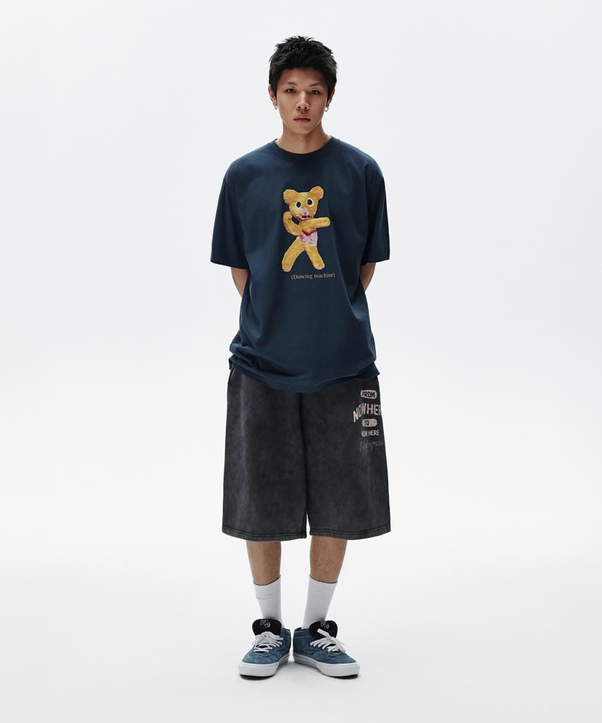 MAHAGRID Dancing Machine Tee Navy(Mg2Fmmt507A)