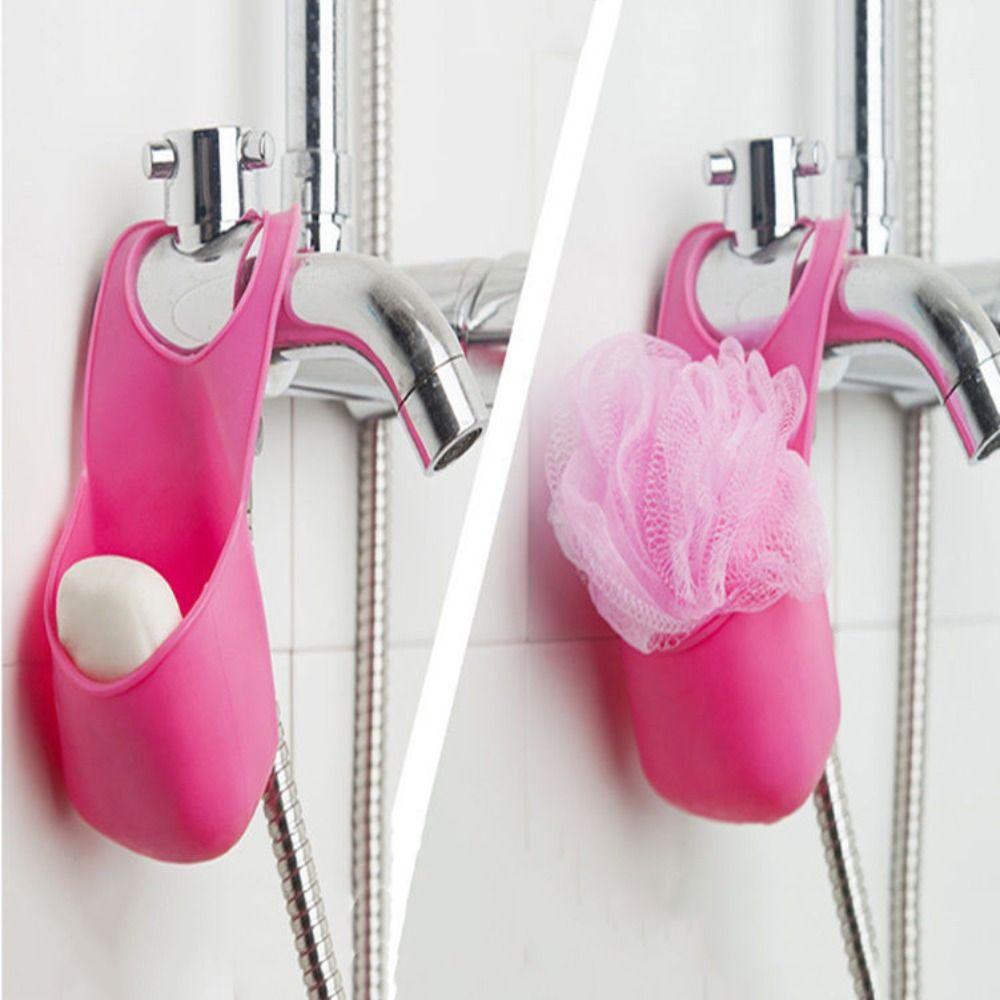 Silicone Sink Hanging Storage Bag Candy Colors Sink Drain Rack PVC Plastic Soap Dish  Home