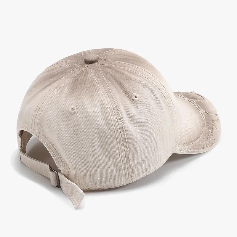 New American Washed Old Baseball Hat For Men And Women, Wide Brim, Big Face, Small Peaked Cap For Men And Women, Versatile Trend