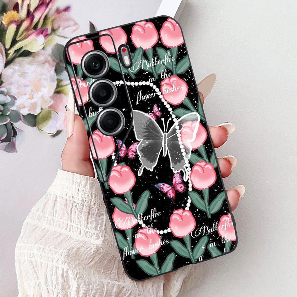 For Tecno Camon 40 2025 Case New Popular Pattern Butterfly Flower Soft Silicone Phone Cover For Tecno Camon40 Pro CM6 CM5 Bumper