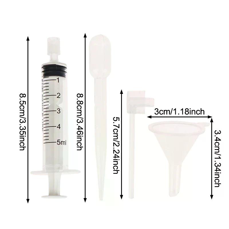 Nachfüll-Werkzeugset 3/4 Stück Kunststoff-Diffusor-Spritze für Parfüm, Strohhalm-Tropfer, Trichter, Sprühspender, Benötigte Kosmetikwerkzeuge