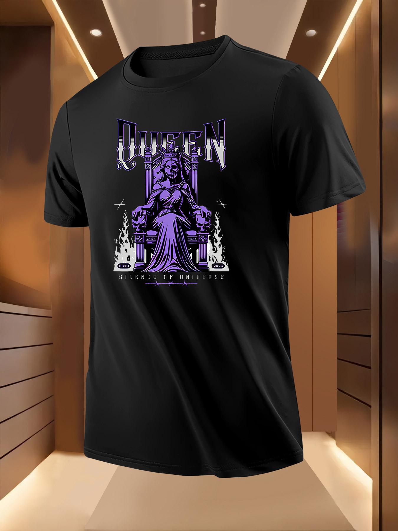 Dark Queen Majesty Graphic Print Tshirt - Breathable Ligh... XXL